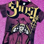 Ghost Cardinal Copia Blood Cassock Prequelle All Over Front Heavy Metal Tee S Photo 3