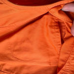 Chico's Orange Cotton Nylon Full Zip Lightweight Utility Vest Pockets Size L Photo 2