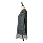 Rachel Zoe  Dress Women 4 Black Ivory Silk Anika Grid Print Ruffle Hem‎ Mini Photo 6