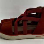 Eileen Fisher  Story Platform Sandal Leather Sporty-Chic Adjustable Cayenne 6 Photo 3