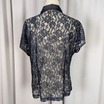 Victoria's Secret 90s Vintage  Gold Label Lace and Satin Top Black Large Photo 8