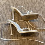 EGO  strappy white heels Photo 4