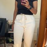 Boutique White Joggers  Photo 1