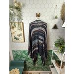 Free People Navy The Big Trail Open Poncho - Size - Medium Photo 3