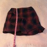 Lush Clothing Lush plaid miniskirt red black size S asymmetrical academic schoolgirl Photo 6