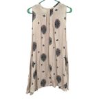 Free People Free‎ People Size Small Tunic Tan Medallion Sleeveless V Neck Drape Sheath Loose Photo 1