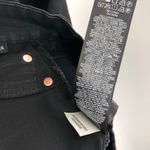 7 For All Mankind The High Waist Ankle Skinny With Faux Pockets in Black Coated Photo 7