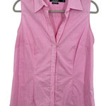 Ralph Lauren Lauren Pink Gingham Sleeveless Button Down Shirt Women's Size L Photo 0