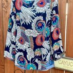 Fun2Fun Beautiful Blue Floral Blouse Size Medium Photo 0
