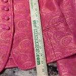 Linda Allard Ellen Tracy Pink Gold Asian Jacquard Paisley Jacket Size 4 Photo 6