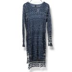 XCVI  NWT Fonda Lace Crochet Midi Dress‎ Women’s Size Small Blue Boho Style READ Photo 3