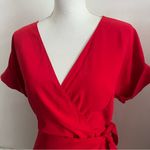 Amanda Uprichard • NWT Red Faux Wrap Manolo Mini Dress Photo 2