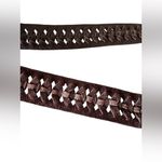 Leather Rock Elegant Brown Belt with Turquoise and Gold Accents Boho Size M Photo 3