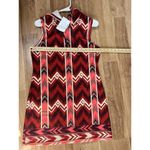 24/7 Red & White Aztec Hooded Dress Size M Size M Photo 7