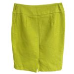 The Limited  Women’s Sz 4 Lime Pencil Skirt Career Textured Knee Hem City Chic Photo 4