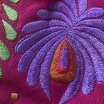 Moyna Embroidered Gathered Clutch Pink Boho On The Go Bag Festival Colorful Carn Photo 1