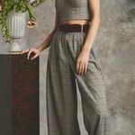 Cara Cara Soho Pants in Hannon Plaid Turtledove Tweed 14 NEW Brown Photo 0