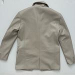 BLANK NYC  Faux Leather Cream Blazer Size S Photo 9