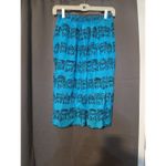 Esprit Women's Turquoise Miniskirt, Medium Pop Art Skirt, Black Faces Resnicoff Photo 1