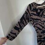 Rails  Jasmine Dress Mocha Bengal Long Sleeve Size Medium Brown Animal Print Photo 6
