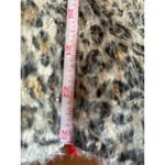 BKE  Boutique Fuzzy Leopard Print V-Neck Cozy Sweater Women's Size L Photo 5