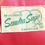 Sandra Sage Vintage Bow Satin Pink Long Opera Coat Jackie Kennedy Style 60s Photo 2