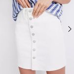 Madewell  white button front denim skirt size 24 Photo 1
