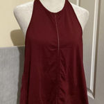 Kate Spade New York Tank Top Womens XS Burgundy Halter Sheer Mesh Racerback Red Photo 0