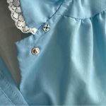 Vintage Lindsay Jordan Duster Robe Size 42 Blue House Coat Snap Nightgown Lace Size L Photo 8