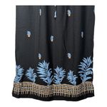 Vintage Teddi Maxi Skirt Black Floral Boho Beach Resort Large Women Size Large Photo 2