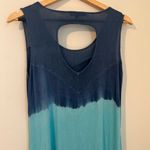 Blue and Green High Low Sundress with Cut Out Size M Photo 4