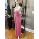 ALC Frank A.L.C. Angelina Satin Pleated Midi Dress Pink Womens Size 8 Photo 10