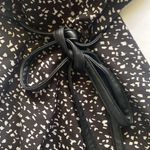 Ann Taylor women’s black dot lace belted tie short dress, size medium Photo 5