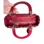 Christian Dior Medium Lambskin Cannage Lady Dior in Burgundy Photo 12