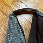 American Eagle Outfitters Quilted Boho Shoulder Bag Teal Blue Floral Print Photo 5