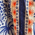 Farm Rio Tank Top Afternoon Breeze Beaded Tassel Tie Cotton Blouse Sz L NWT Photo 11