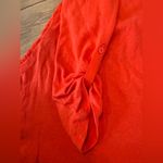 Merona Red Orange Long Sleeve Pocket Top Photo 3