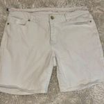 Michael Kors White Jean Denim Bermuda Length Shorts Size 6 Photo 5