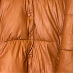 NVLT Anthropology Women's Puffer Jacket 2X Orange Brown 100% Polyester Mock Neck Photo 1