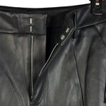 INC International Concepts SZ 10 Faux Leather Ankle Pants Shiny Black Hi Photo 3