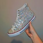 High Top Shoes AB Rhinestones SIZE 9.5 Pink Photo 8