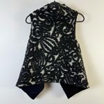 ZARA  Black White Charcoal Textured Open Front Vest Small Made in Spain Woolly Photo 6