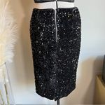 Black Sequin Knee Length Pencil Skirt Photo 2