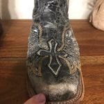 Corral Ladies  Black Leather Distressed Cross Wings Western Boots Size 9.5 M Photo 3