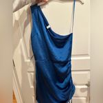 Glam  Electric Blue One-Shoulder Dress Photo 1