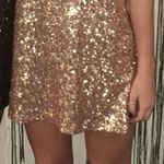 Honey Punch Gold Sequin Dress Photo 0