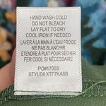 Wallpapher Women’s Olive Green Floral Bow Back Long Sleeve Top Size 1X Hawaiian Photo 3