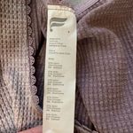 Fabletics  Womens XL‎ Top Purple Waffle Knit Cropped Long Sleeve Athletic Workout Photo 4