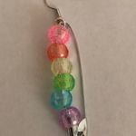 Handmade Rainbow Safety Pin Earrings  Photo 1