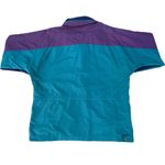 Lands' End Vintage 90s Purple Teal Colorblock Nylon Jacket Photo 1